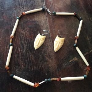 Necklace and earrings